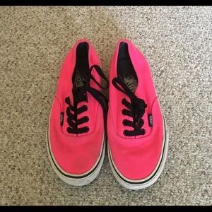 Neon Pink Vans.